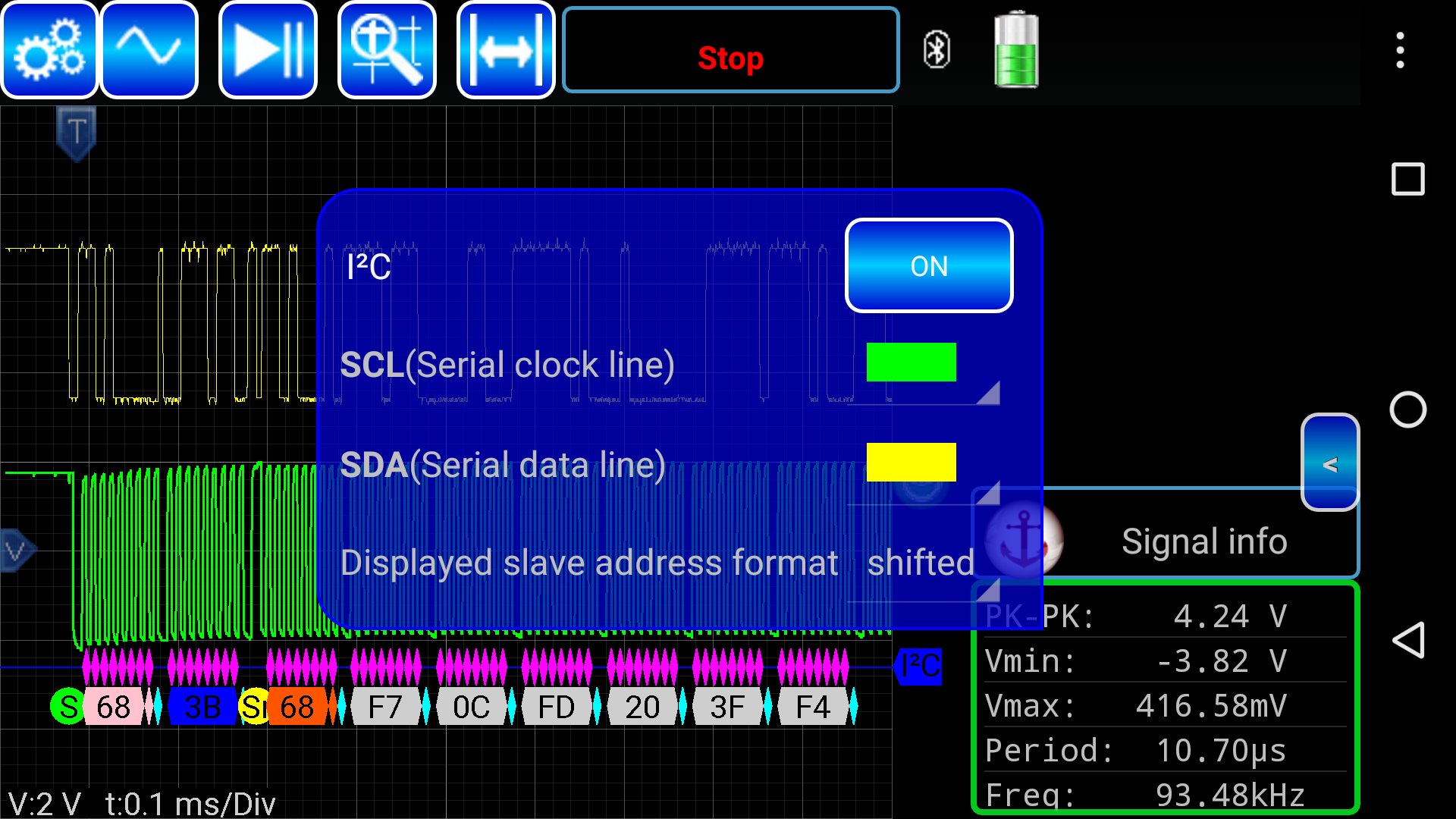 AR-Oscilloscope scrinshoot